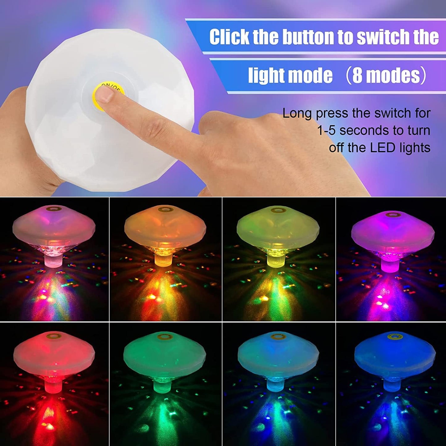 Colorful Solar Powered Pool Float Light Decoration