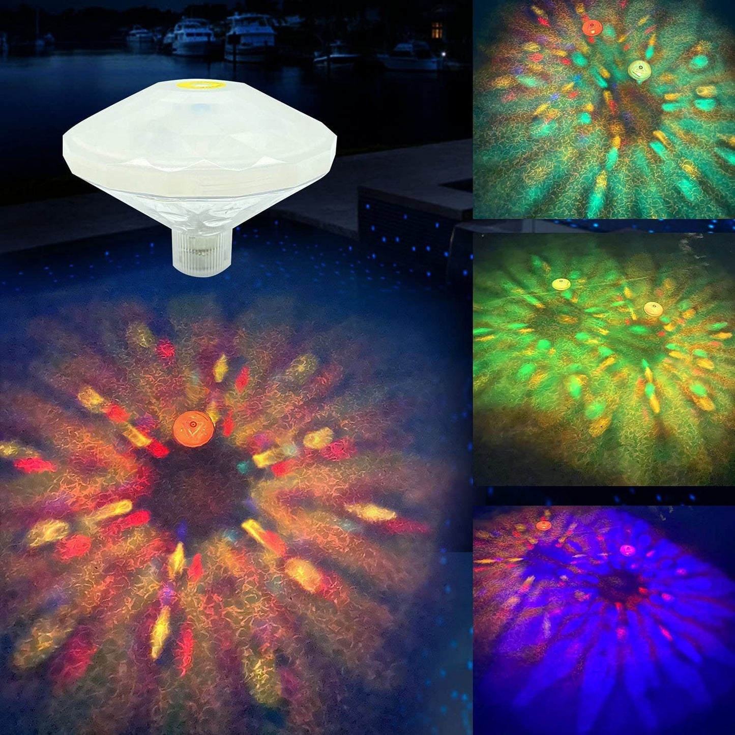 Colorful Solar Powered Pool Float Light Decoration