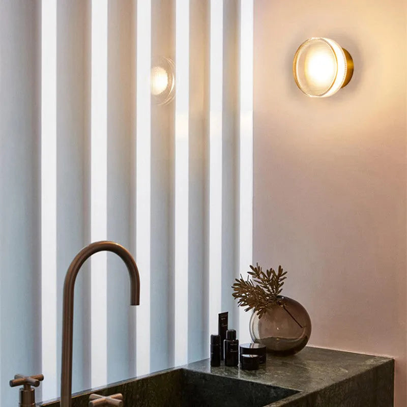 Mini Metal Wall Light Modern Bowl Style