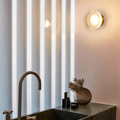 Mini Metal Wall Light Modern Bowl Style