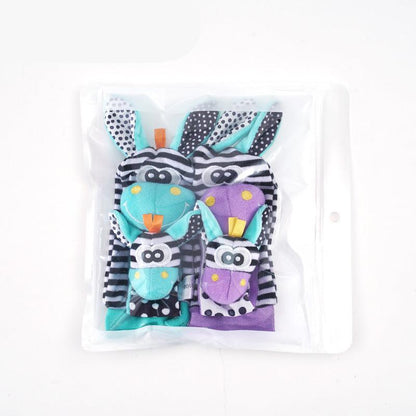 Soft Baby Socks and Teether Bracelet Set