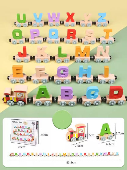 Wooden Educational Toy Train Set