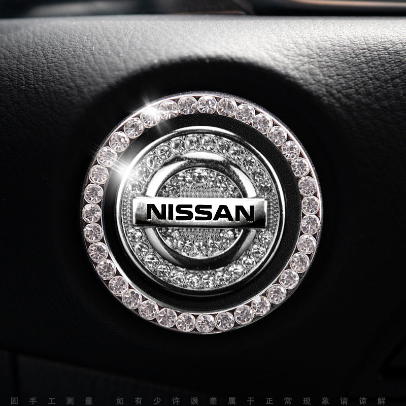 Luxury Crystal Car Starter Button Ring Cover