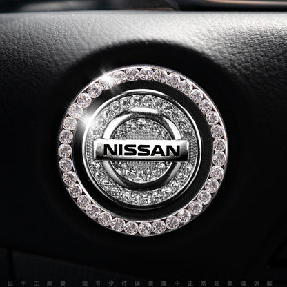 Luxury Crystal Car Starter Button Ring Cover