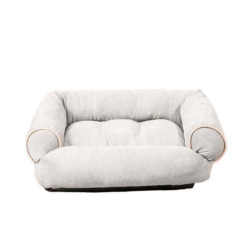 Plush Dog Bed with Removable Cover - Supportive Pet Mattress