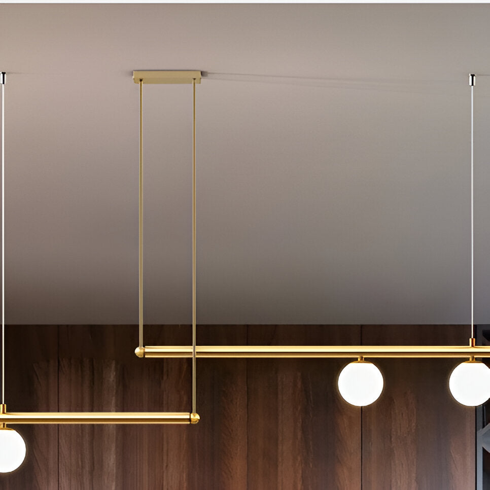 Modern Glass Linear Pendant Light Fixture