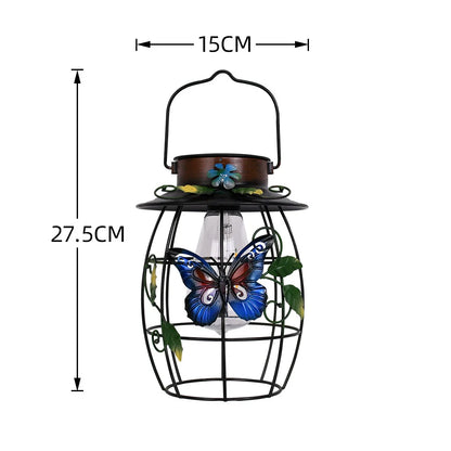 Rustic Solar Metal Outdoor Hanging Garden Lamp