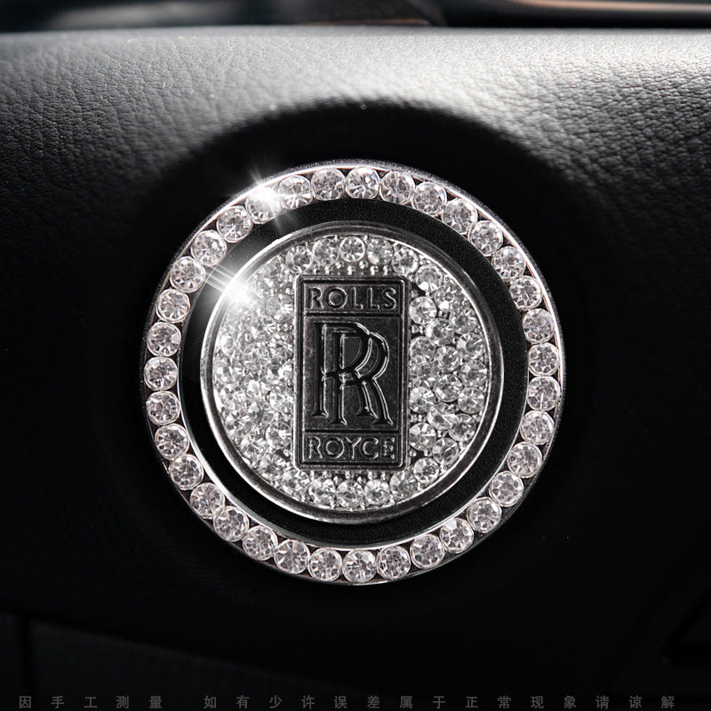 Luxury Crystal Car Starter Button Ring Cover