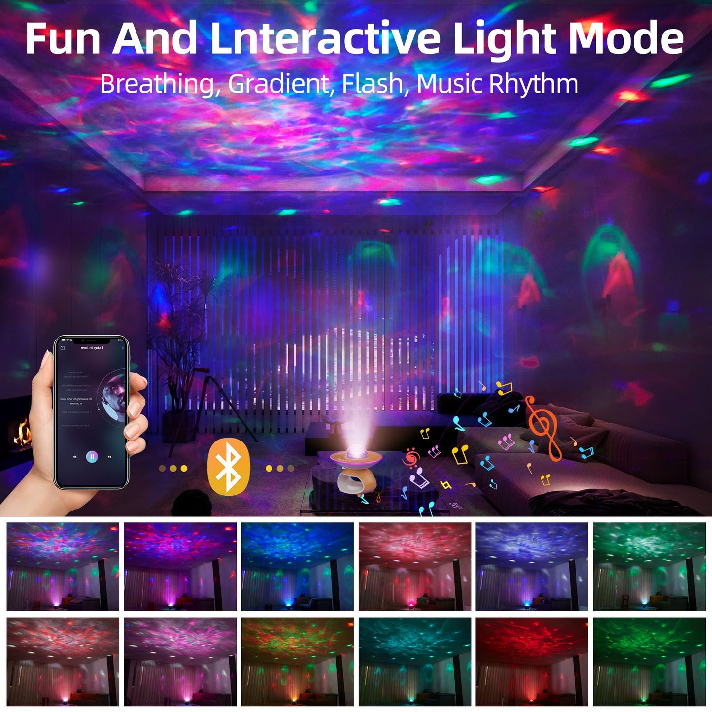 Colorful LED Wireless Charger Table Lamp