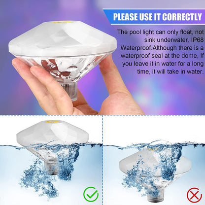 Colorful Solar Powered Pool Float Light Decoration