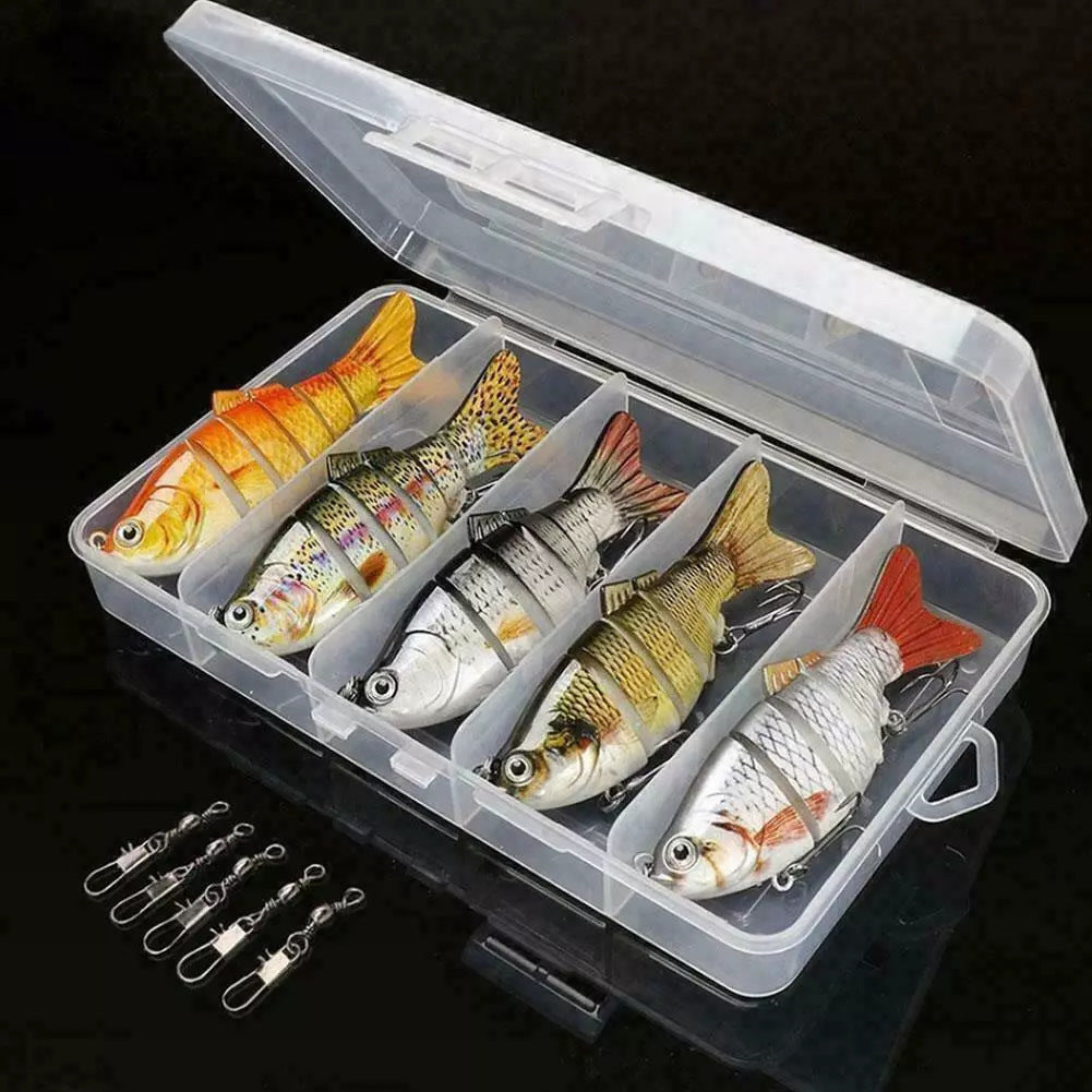 Realistic 6-Part Artificial Fishing Baits