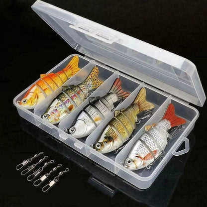 Realistic 6-Part Artificial Fishing Baits