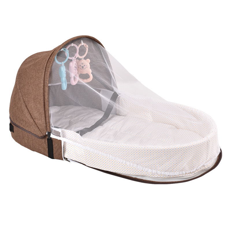 Portable Baby Bed with Mosquito Net and Canopy