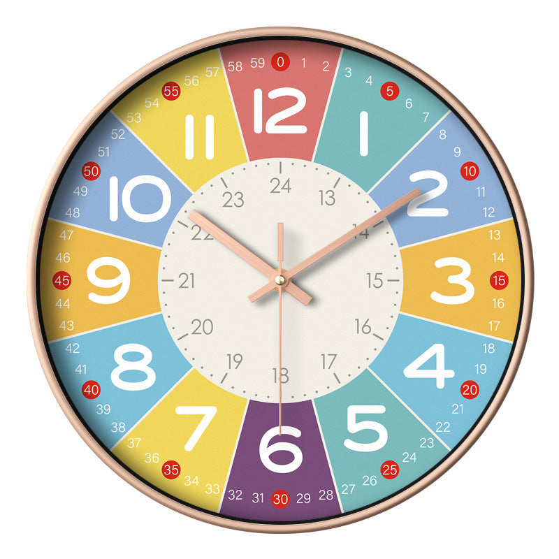 Quiet Kids Wall Clock for Bedrooms - Fesara