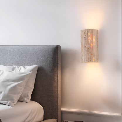 Contemporary Stone Outdoor LED Wall Lamp