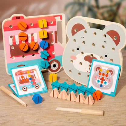 Colorful Wooden Bear Board for Kids Craft Kit