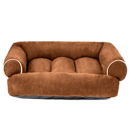 Plush Dog Bed with Removable Cover - Supportive Pet Mattress