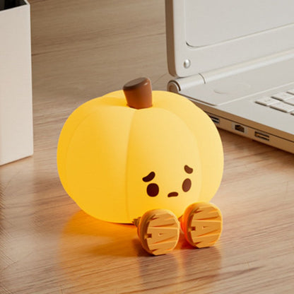 Warm Glow Pumpkin Silicone Table Lamp
