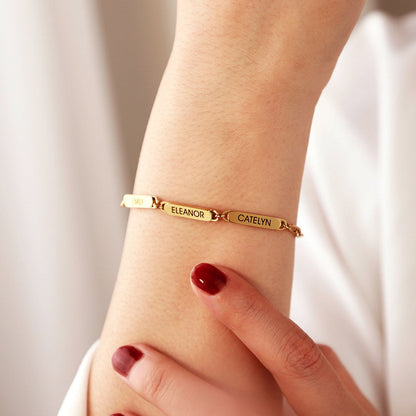 Customizable Family Tree Paperclip Charm Bracelet