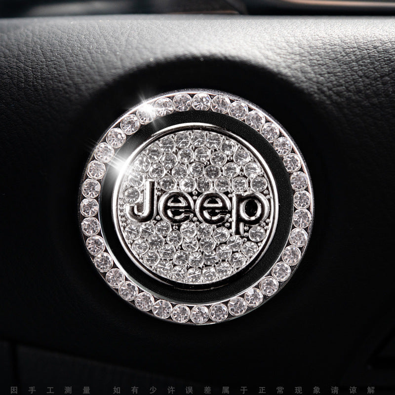 Luxury Crystal Car Starter Button Ring Cover