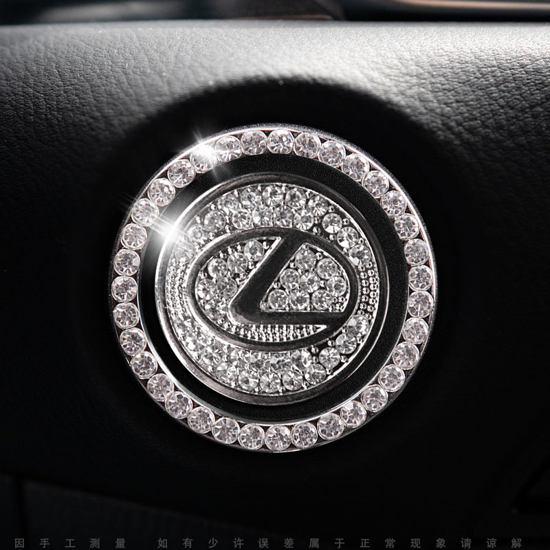 Luxury Crystal Car Starter Button Ring Cover