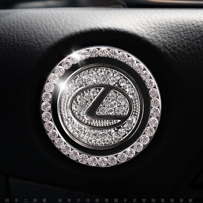Luxury Crystal Car Starter Button Ring Cover