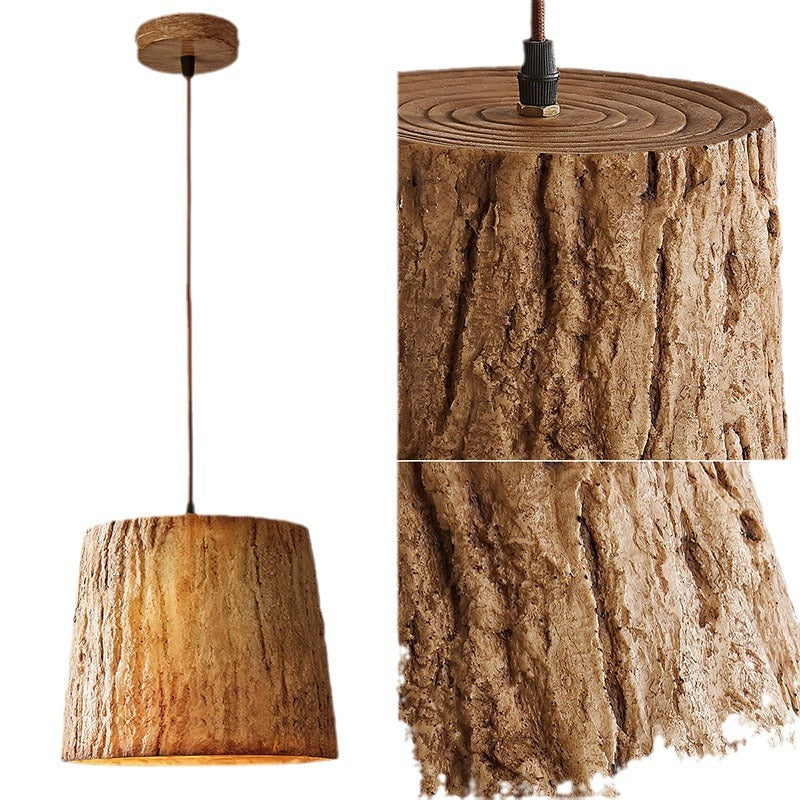 Rustic Wooden Pendant Light with Earthy Charm