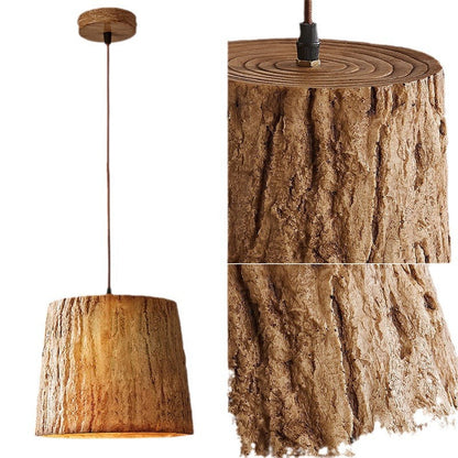 Rustic Wooden Pendant Light with Earthy Charm