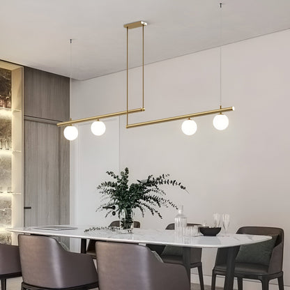 Modern Glass Linear Pendant Light Fixture