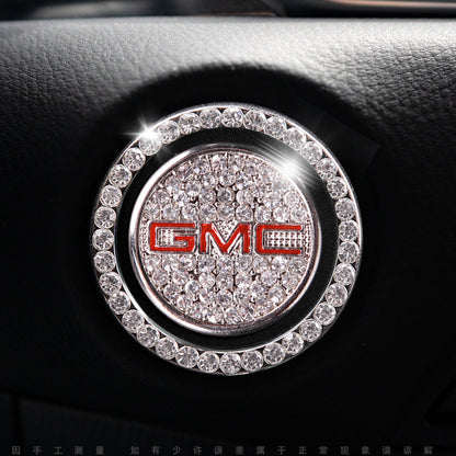 Luxury Crystal Car Starter Button Ring Cover