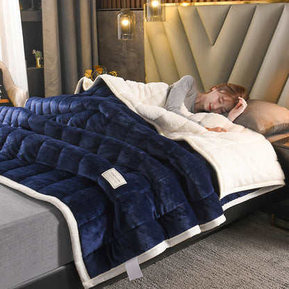 Soft Plush Fleece Throw Winter Blanket