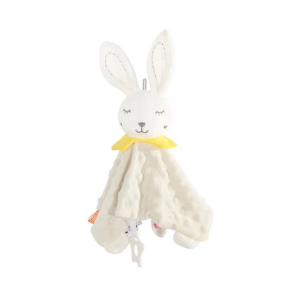 Soft Teddy Security Blanket with Rattle Toy