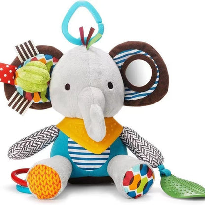 Soft Baby Teething Toy with Rattle and Silicone Chew