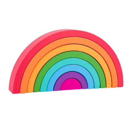 Colorful Kids Wooden Building Blocks Set
