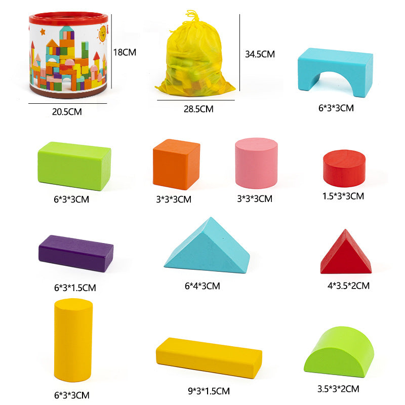 Fesara | Kids Building Blocks Set with Storage Bucket