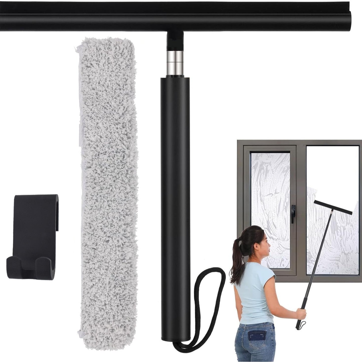 EasyClean Adjustable Shower Squeegee for Bathrooms - Fesara