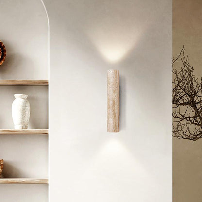 Natural Stone Wall Light in Simple Tube Design