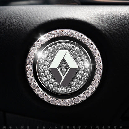 Luxury Crystal Car Starter Button Ring Cover