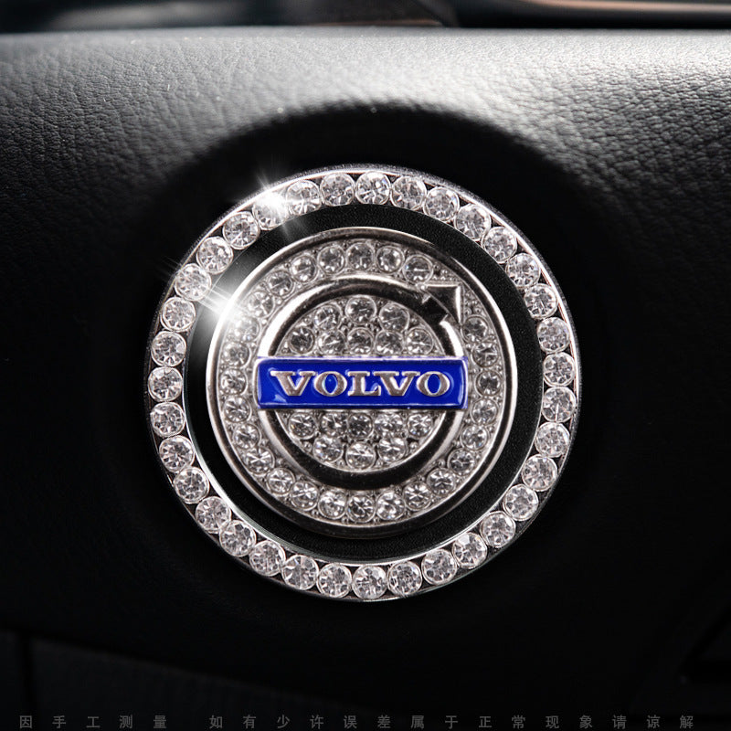 Luxury Crystal Car Starter Button Ring Cover