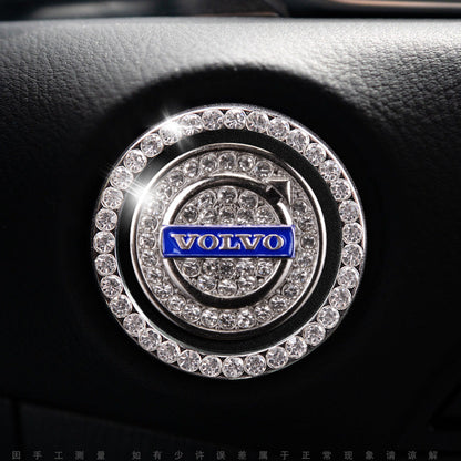 Luxury Crystal Car Starter Button Ring Cover