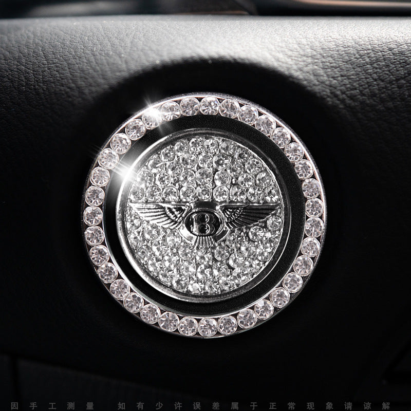 Luxury Crystal Car Starter Button Ring Cover