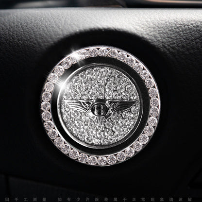 Luxury Crystal Car Starter Button Ring Cover
