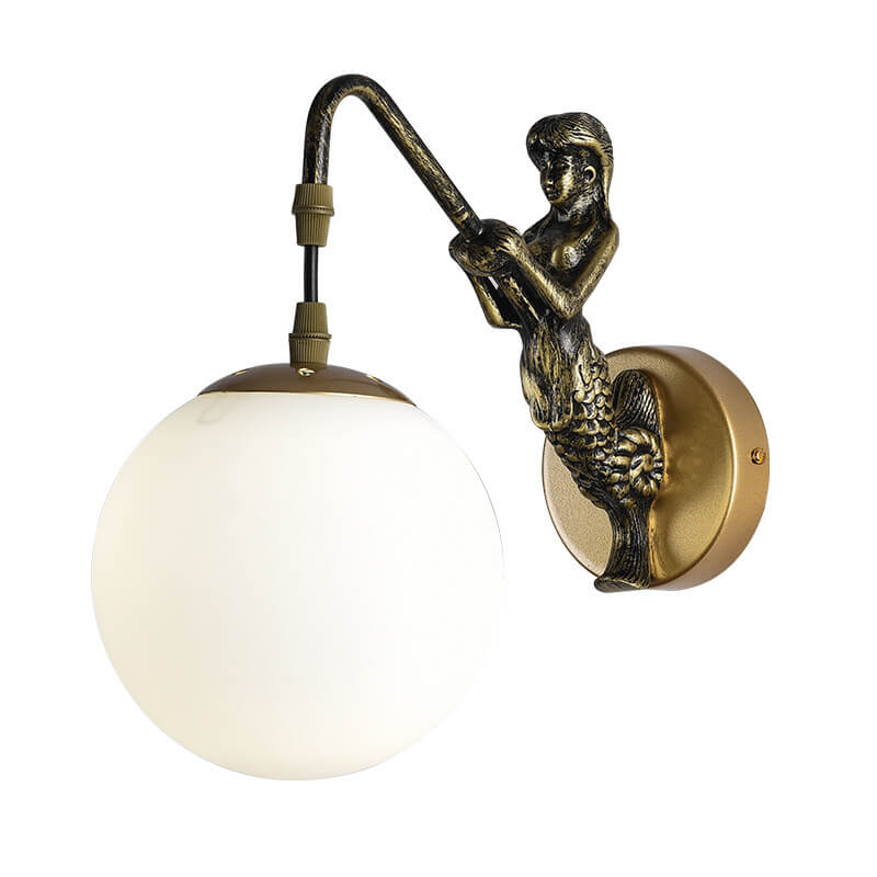 Classic Coastal 1-Light Glass Wall Lamp - Fesara