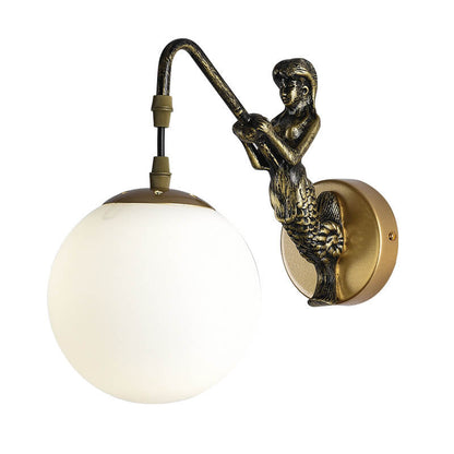 Classic Coastal 1-Light Glass Wall Lamp - Fesara