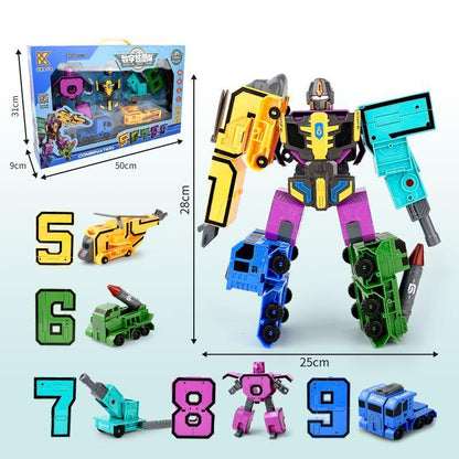 Fun Folding Number Car Toy Set