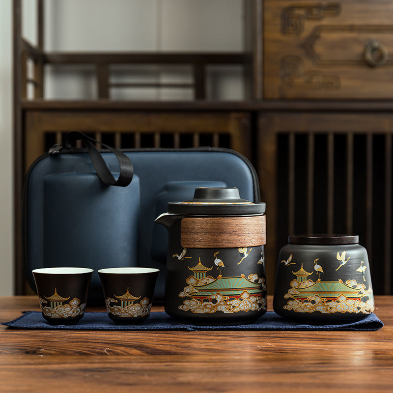 Portable Tea Set in Compact Design - Fesara