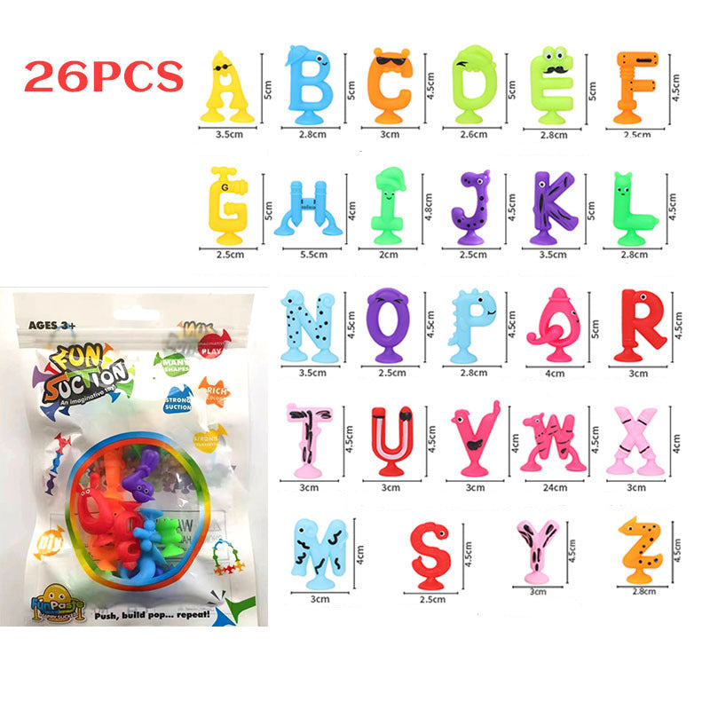 Fun Kids Suction Cup Alphabet and Number Toy