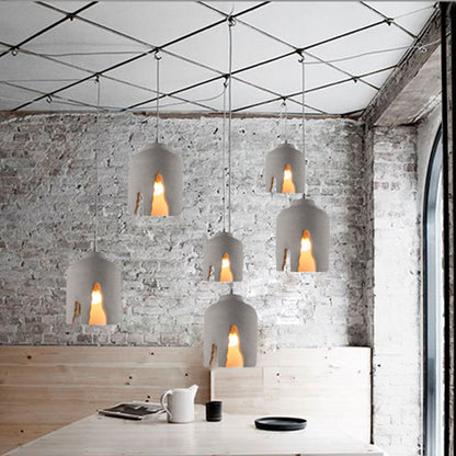 Modern Concrete Pendant Light in Nordic Style