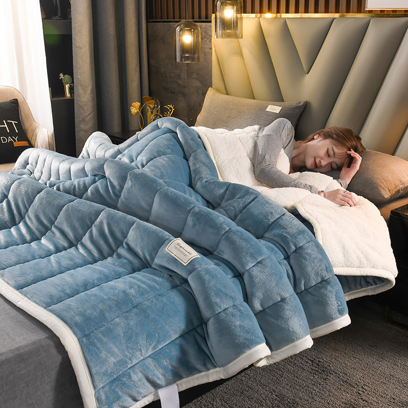 Soft Plush Fleece Throw Winter Blanket