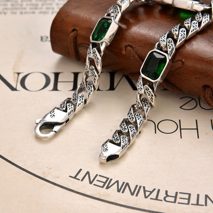 Fashion Diamond Link Unisex Copper Bracelet 9mm Wide